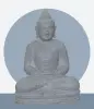 Product image 1 of the product “Seated Buddha made of Riverstone in Dhyana position - gesture of meditation, 63cm height, natural ”